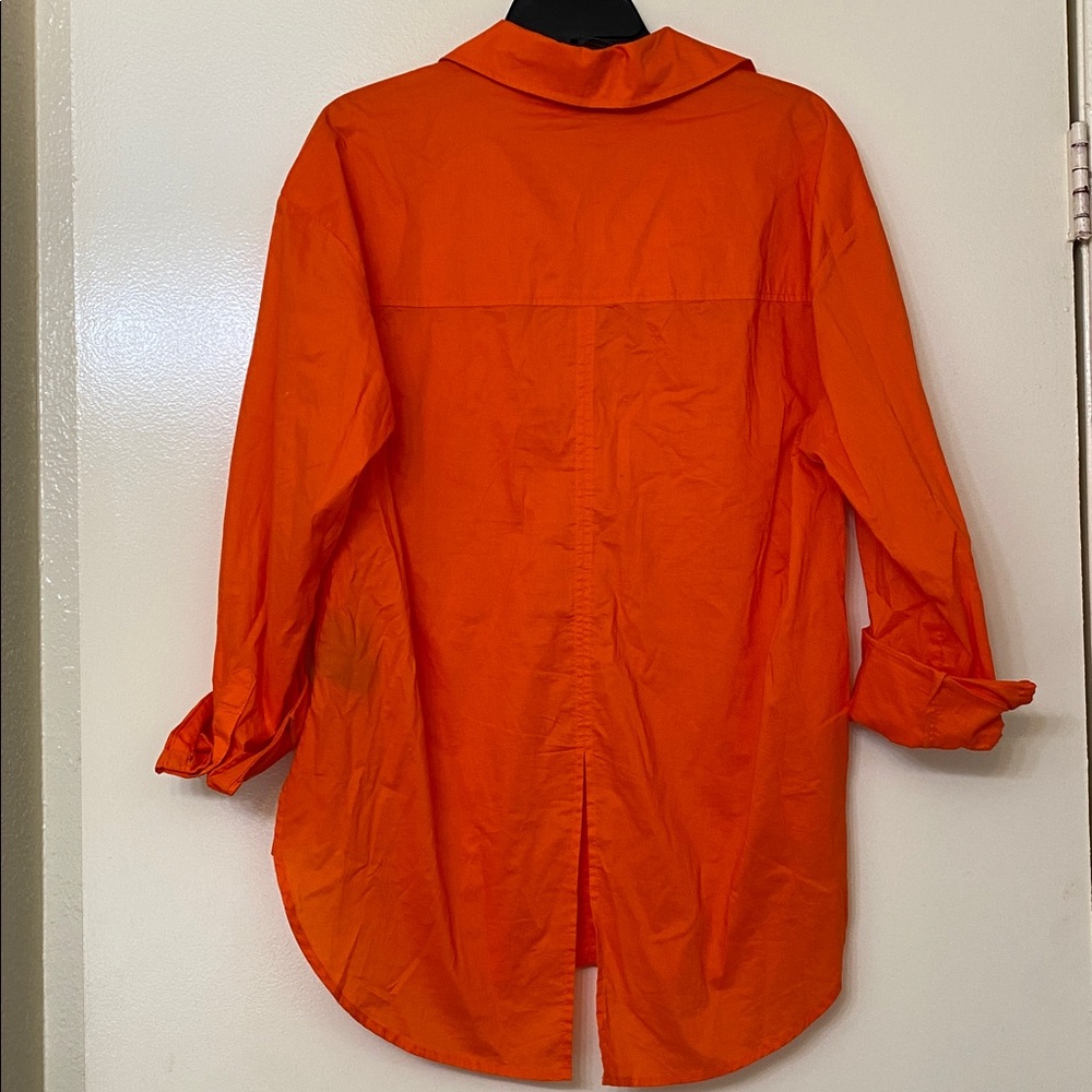 Sanctuary Red Orange Button Down Shirt - Picture 5 of 5